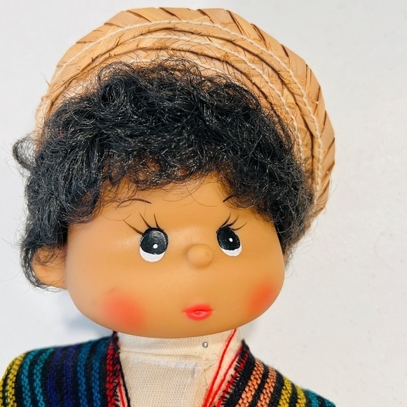 Vintage Mexican Latino Gum Drop Dolls Set Of 2 Boy And Girl - Picture 2 of 8